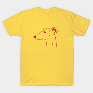 Italian Greyhound (Yellow and Red) T-Shirt